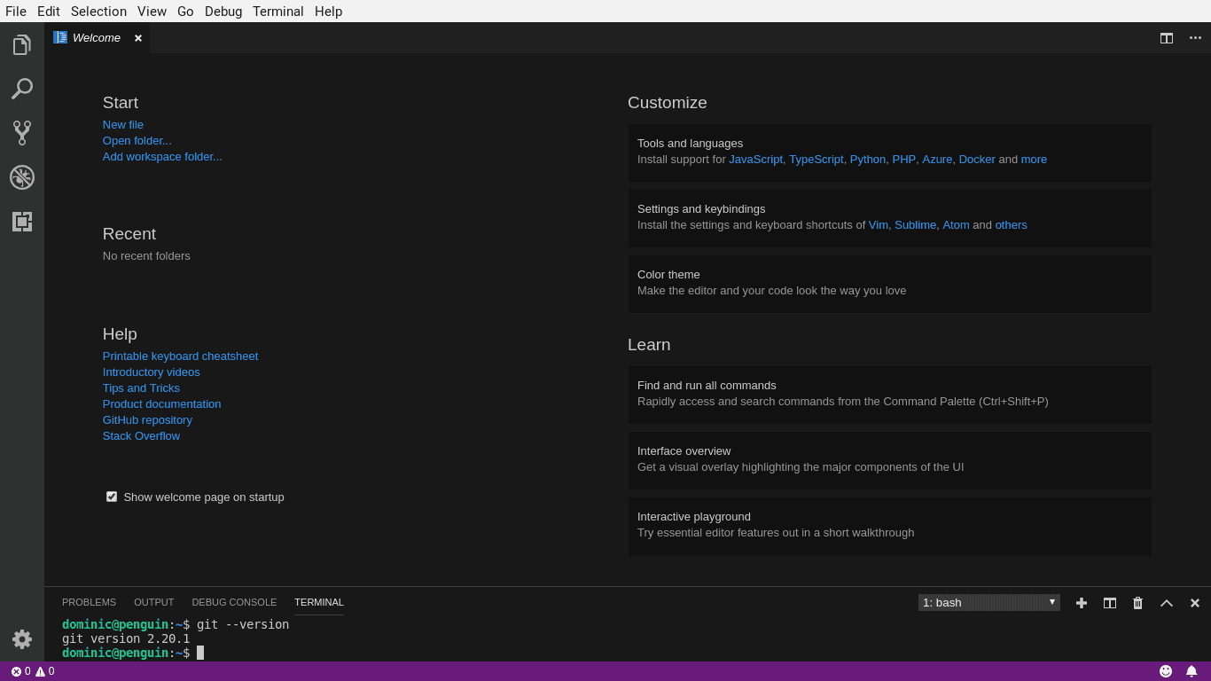 VS Code in Full Screen